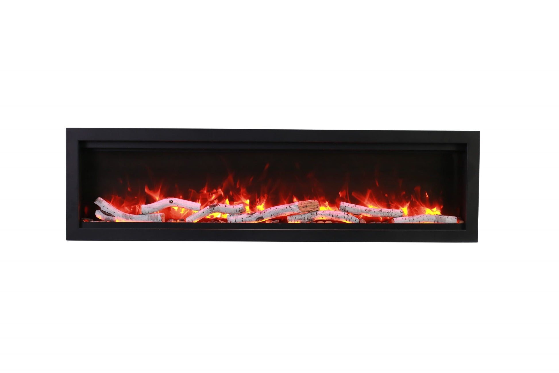 Amantii SYMMETRY Bespoke 60-inch fireplace with birch media