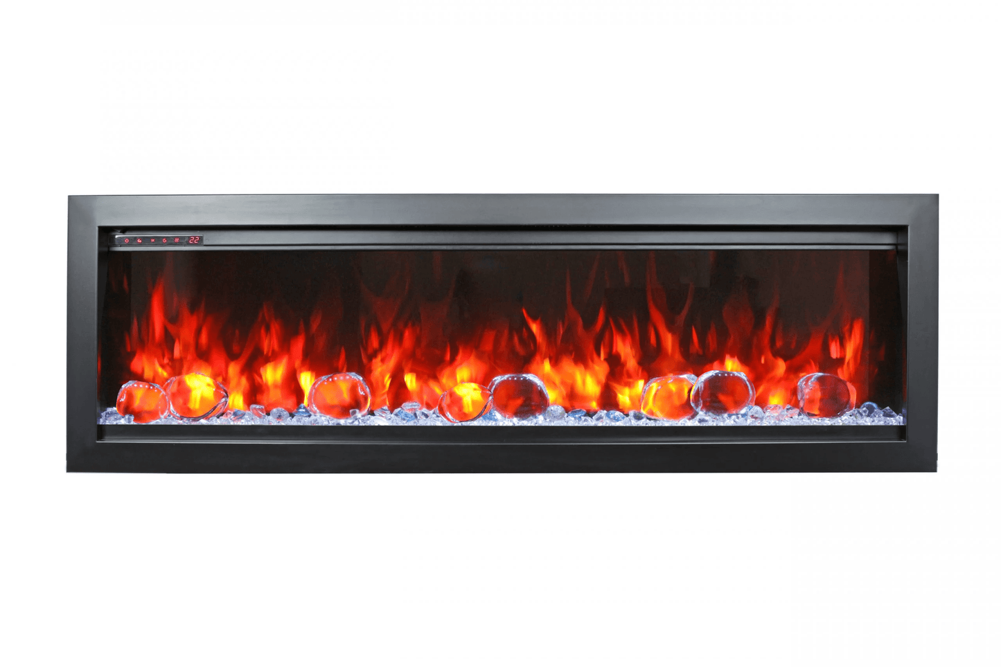 Amantii SYMMETRY Bespoke electric fireplace with glass media
