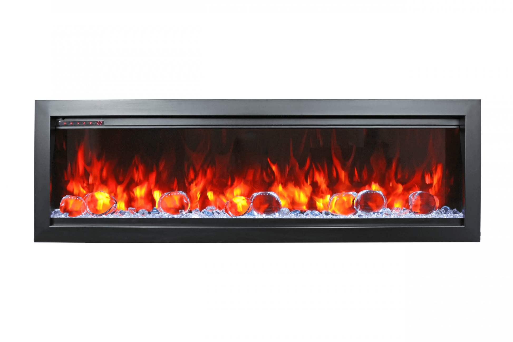Amantii SYMMETRY Bespoke electric fireplace with glass media
